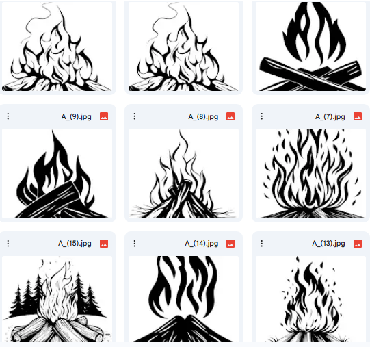 Adventure Warmth: Vector Campfire Illustrations – 110 Designs