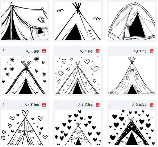 Adventure Haven: Warm & Playful Vector Tent Illustrations – 59 Designs