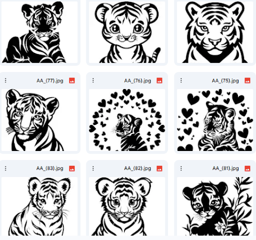 Tiger Cubs Vector Illustrations – Charming & Playful – 16 Designs