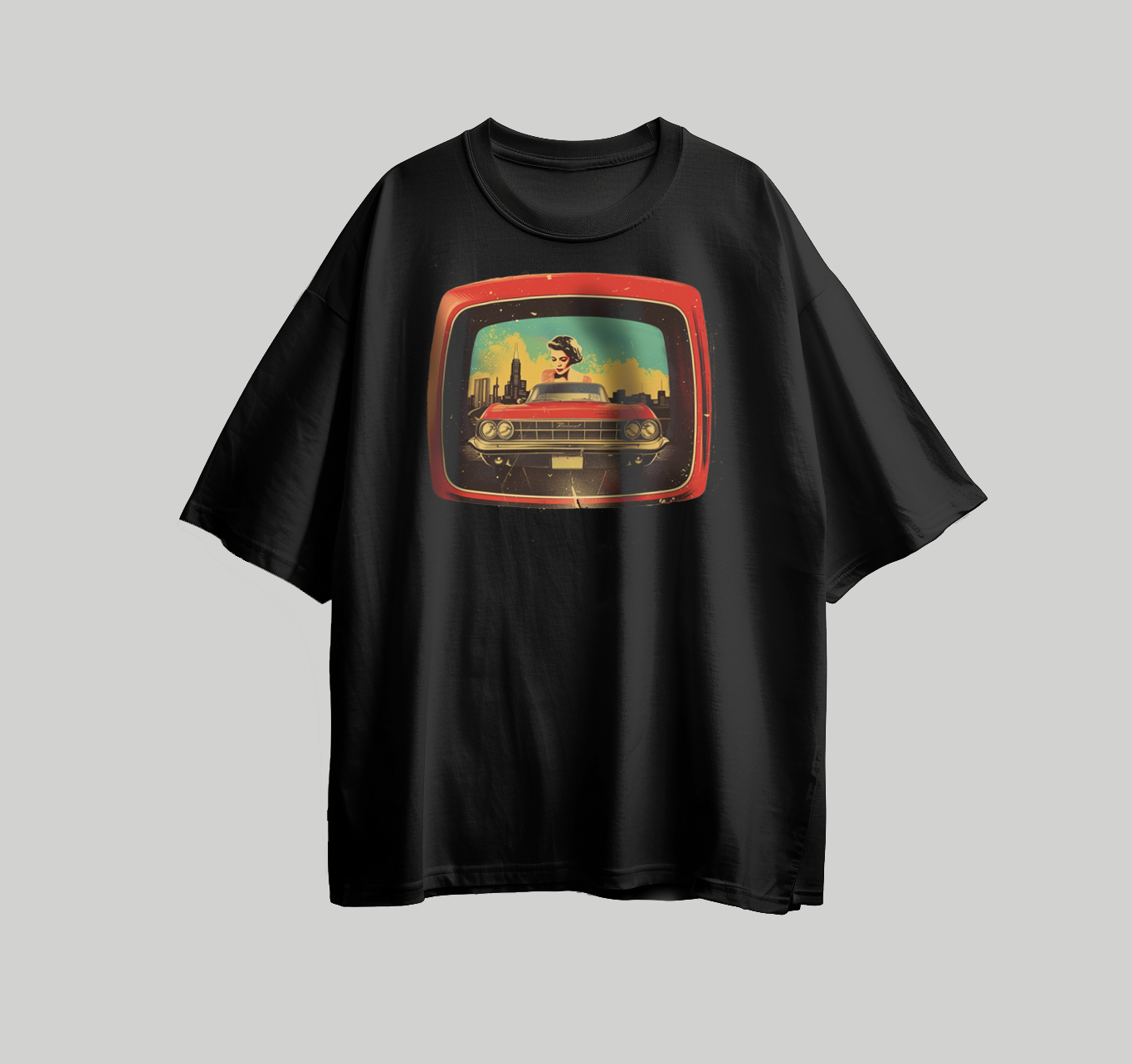 Design for printing on a T-shirt in the form of electronics from imagination