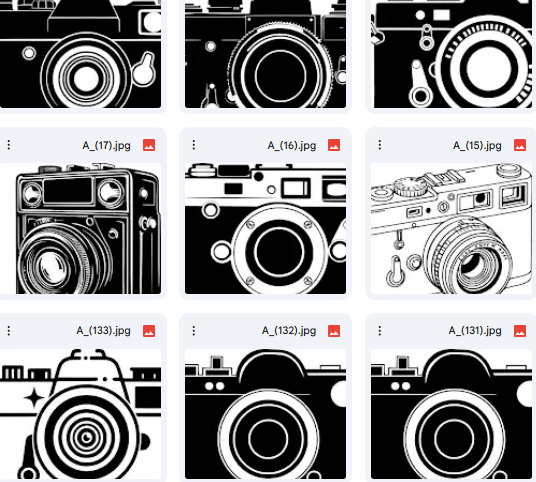 Vintage Cameras: Vector Illustrations for Coloring & Design – 15 Designs