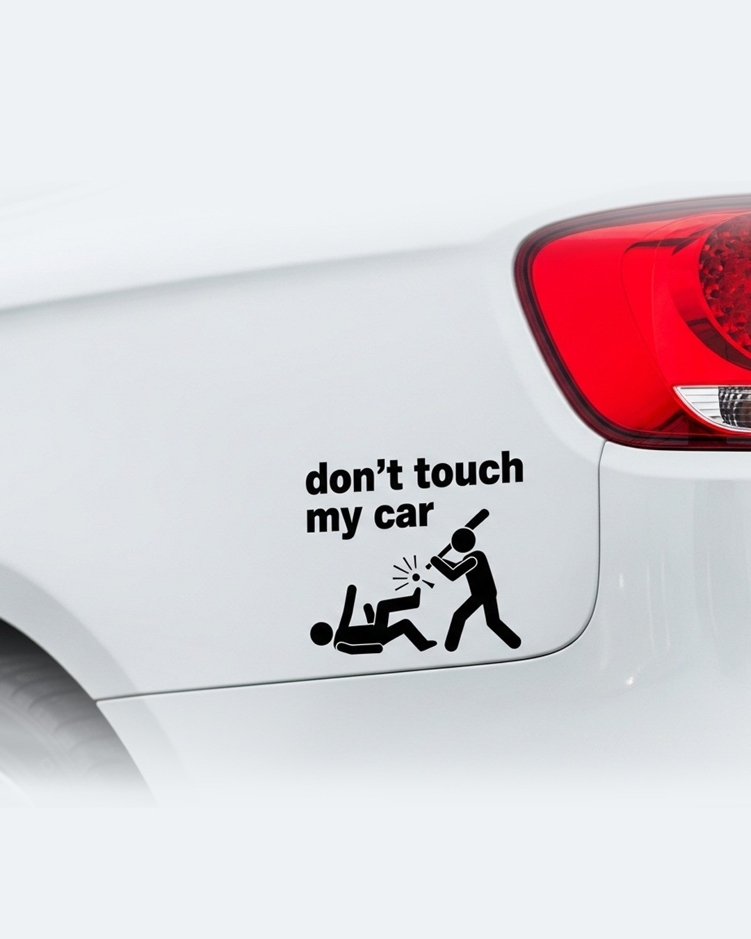 Playful Warning Sticker: Don’t Touch My Car