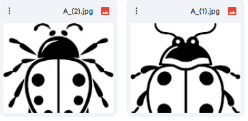 Cute Ladybug Vector Drawings for Kids – Clear Line Illustrations – 2 Designs