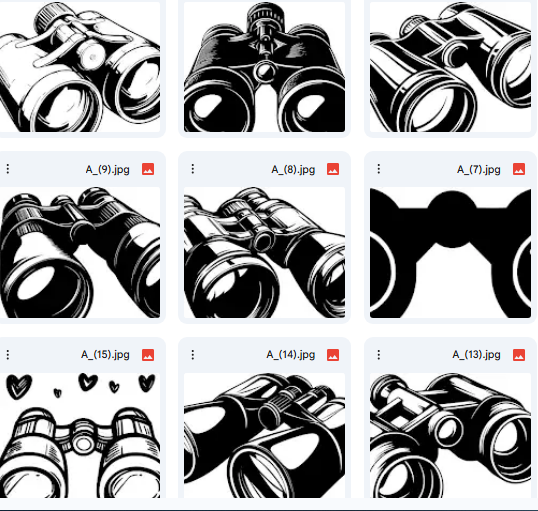 Window to the World: Adventure & Discovery Binocular Illustrations – 36 Designs