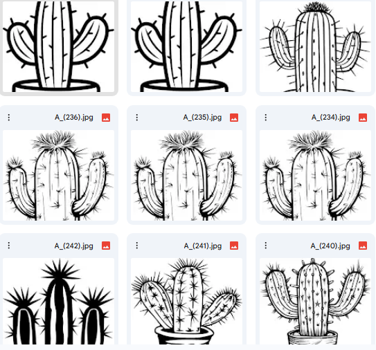 Playful Cactus Illustrations – Vector – 22 Designs