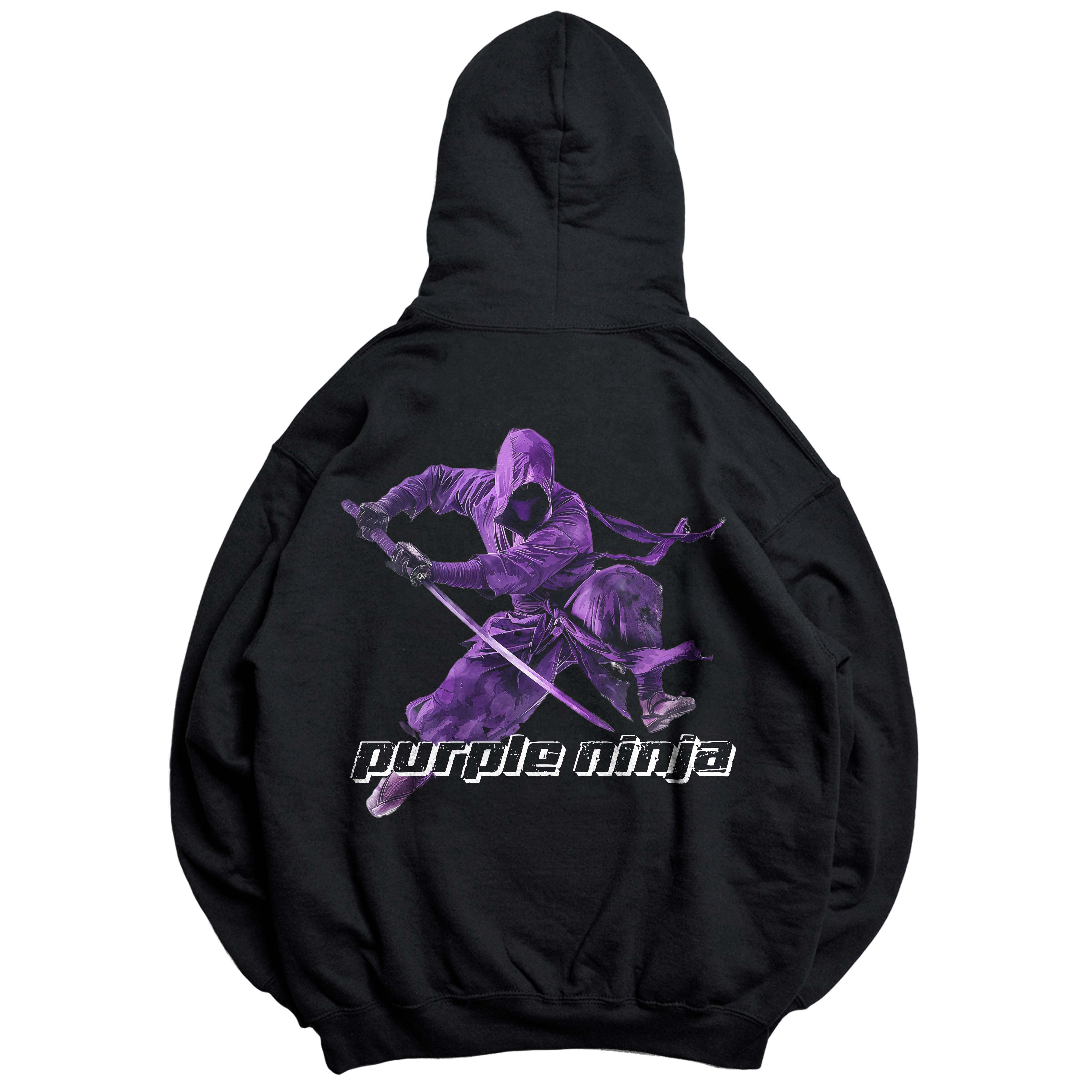 Design for printing on a ninja t-shirt in purple