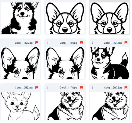 Corgi Smiles Vector – Playful Dogs – 212 Designs