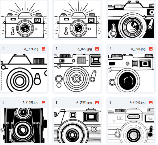 Flash Rhythm: Classic Camera Vector Illustrations – 15 Designs