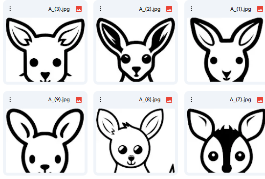 Friendly Kangaroo Face Vectors for Kids – Cute Cartoon Style – 11 Designs