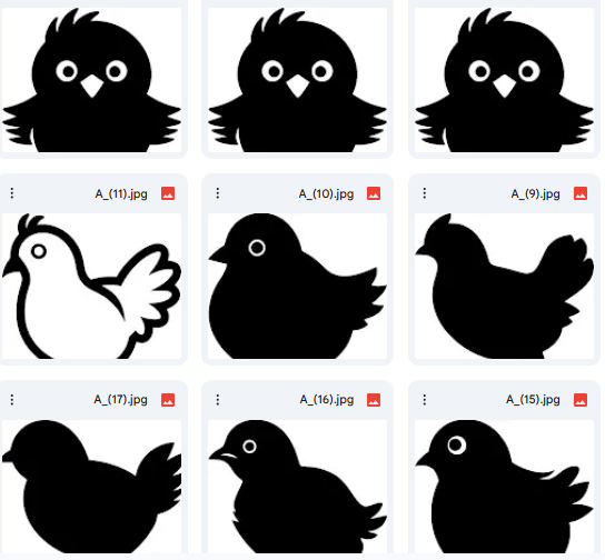 Chick Illustrations – Beautiful Silhouette Art – 20 Designs