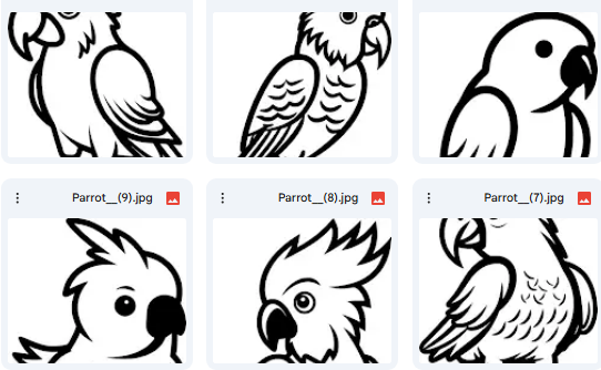 Colorful Parrot – Fun & Cheerful Vector Illustrations – 13 Designs