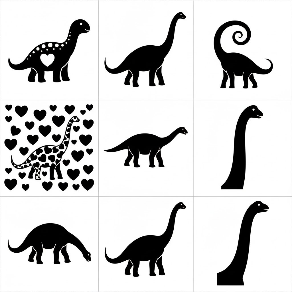 Predator & Herbivore Dinosaur Illustrations – Ancient Wild Art – 938 Designs