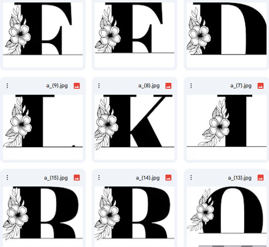 Decorated Uppercase Letters for Kids – 26 Vector Designs