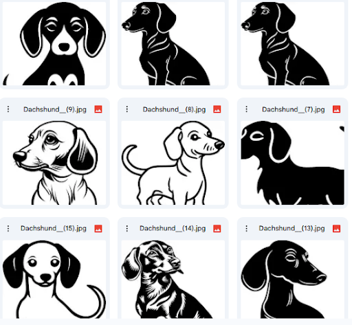 Dachshund Vector Illustrations – Unique Personality & Friendly Designs – 130 Designs