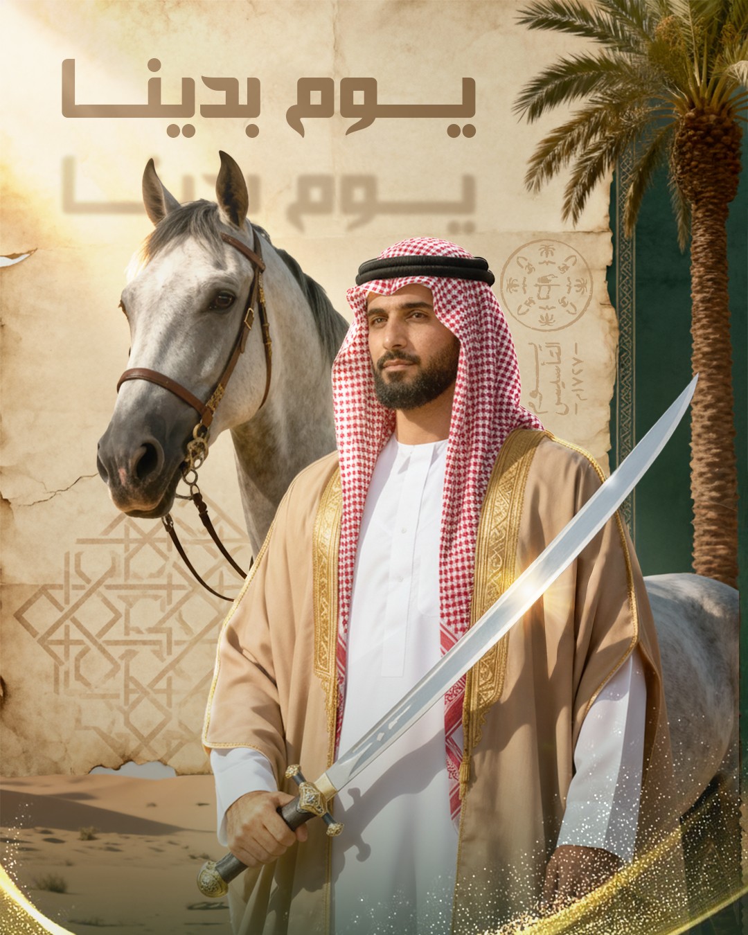 Social Media Celebratory Design – Saudi Founding Pride 1727