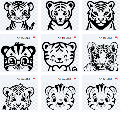 Tiger Cubs Vector Illustrations – Innocence & Strength – 17 Designs