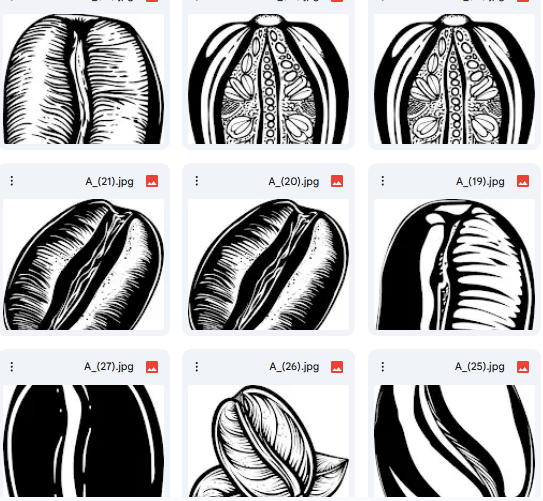 Coffee Bean Vector Illustrations – Artistic Precision & Deep Details – 157 Designs