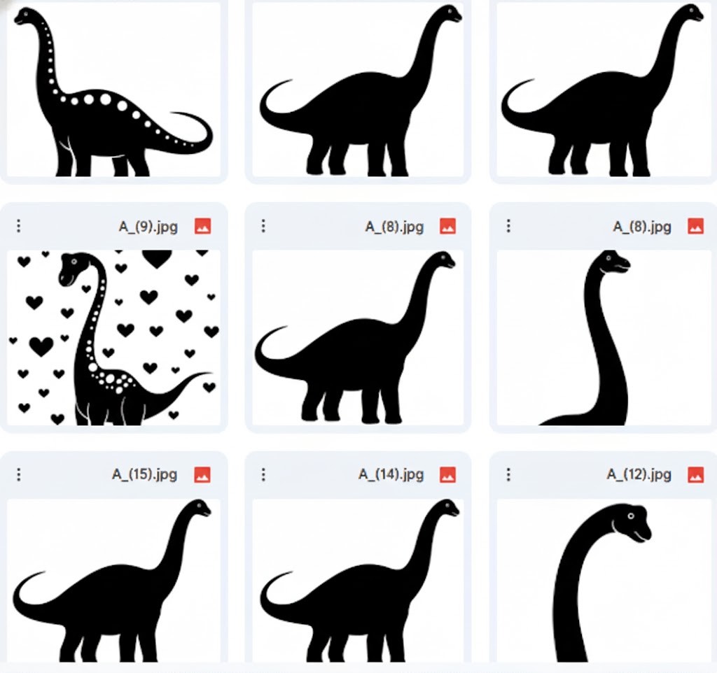 Long-Neck Dinosaur Illustrations – Modern Prehistoric Art – 66 Designs