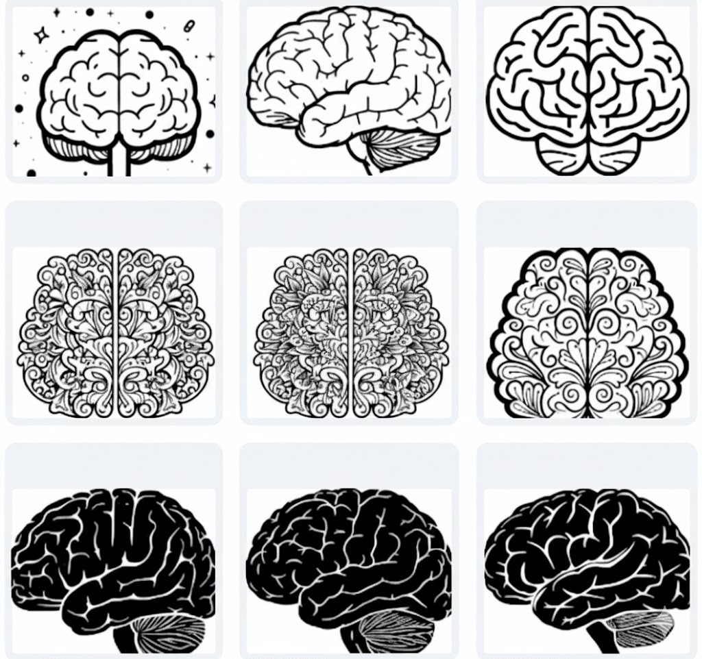 Brain Illustrations: Creative Vector Coloring Designs – 15 Designs