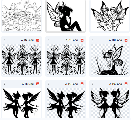 Fairy Vector Illustrations – Romantic Silhouette – 177 Designs
