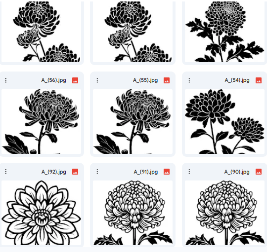 Chrysanthemum Flower Creative Vectors – 15 Coloring & Art Designs