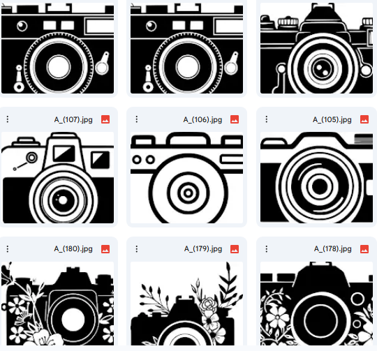 Vintage Cameras in Natural Harmony: Artistic Vector Illustrations – 15 Designs