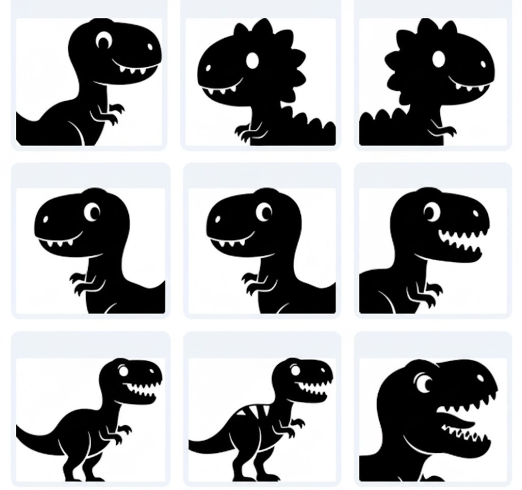 Silhouette Dinosaur Illustrations: Fun Vector Designs for Kids – 23 Designs