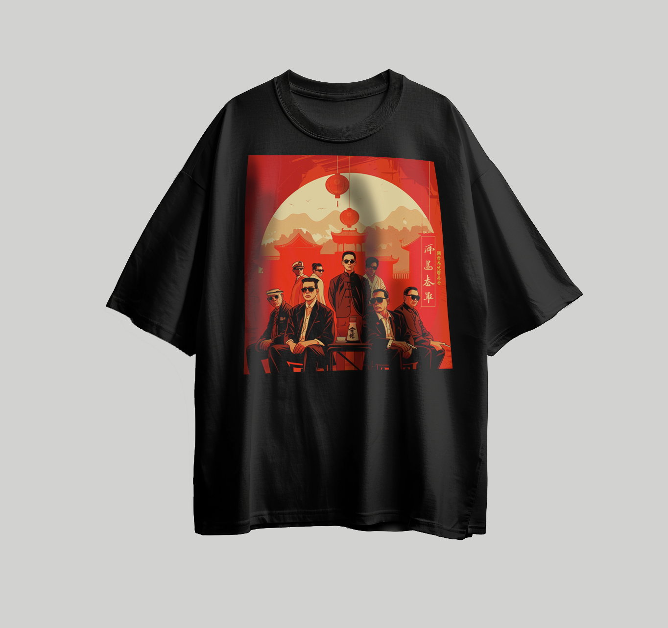 Design for printing on a Chinese mafia T-shirt