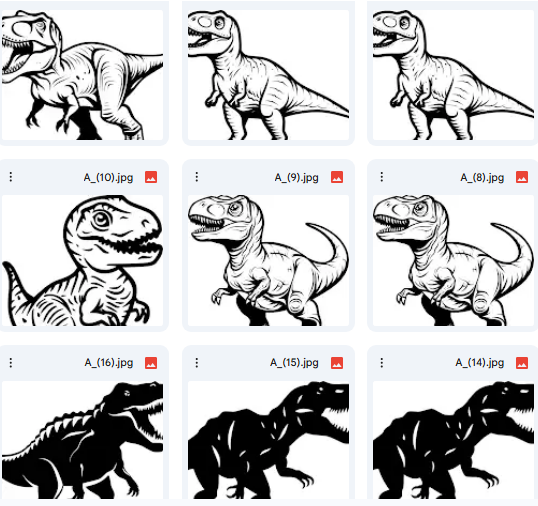 T-Rex Illustrations – Fierce Fangs & Jungle Dominance – 235 Designs