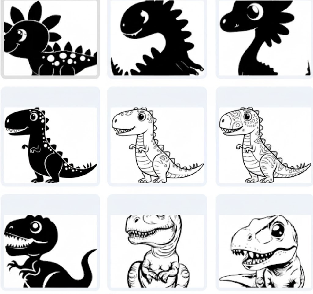 Dinosaur Colors: Learn and Create with Prehistoric Friends – 23 Designs