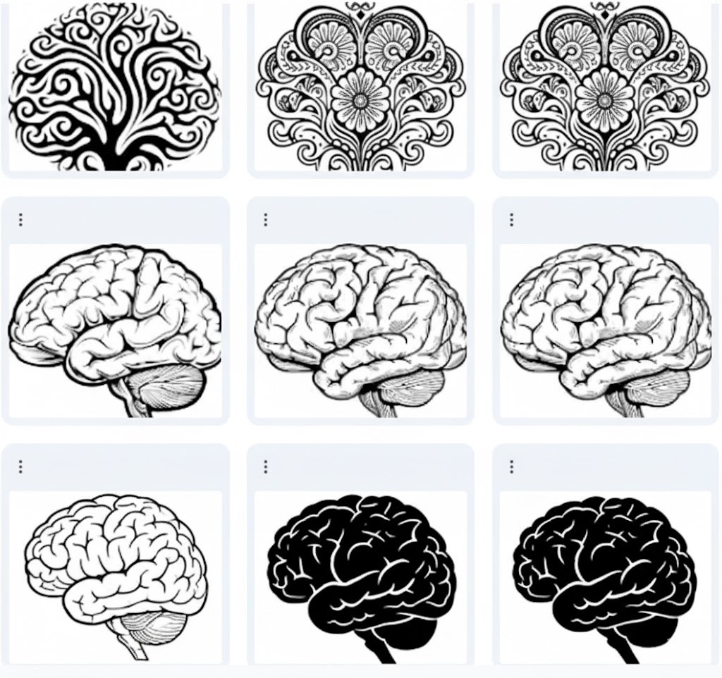 Brain Designs: Vector Coloring & Educational Artwork – 15 Designs