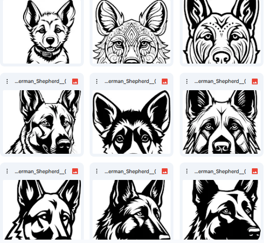 German Shepherd Dog Vector Illustrations – Fun Kids Designs – 113 Illustrations