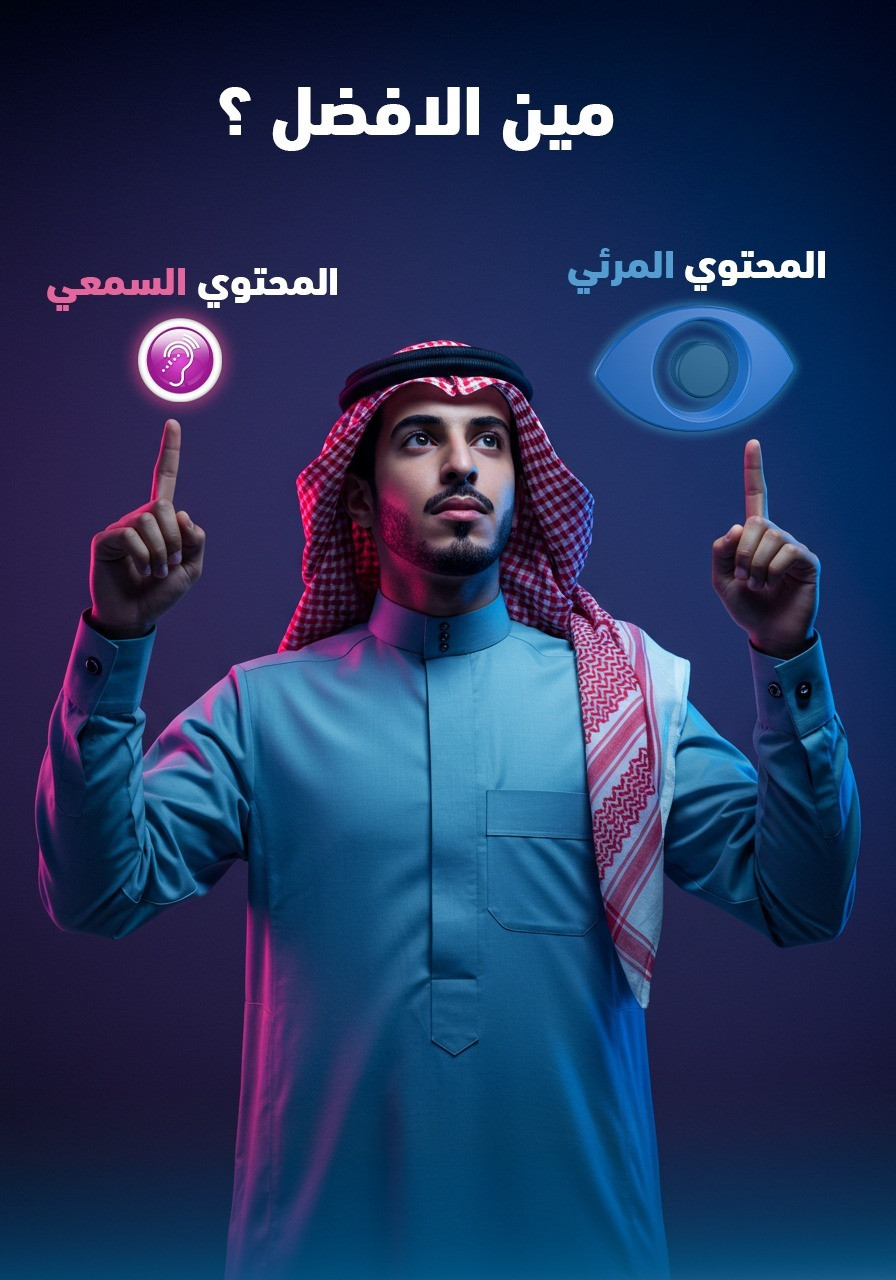 A multi-purpose design for content creators that lets you choose which is better — visual content or audio content