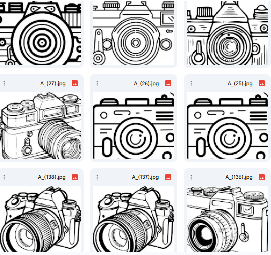 Classic Cameras: Vector Coloring & Design Illustrations – 15 Designs
