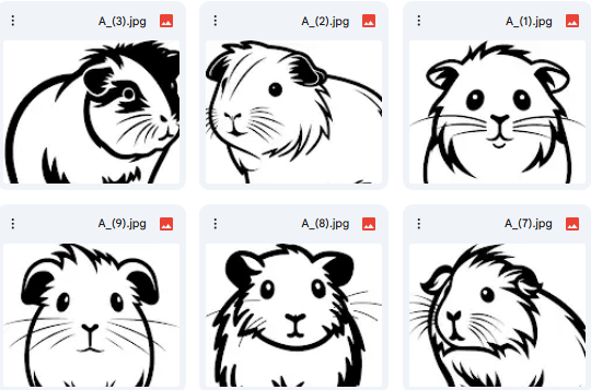 Small Rodent Faces Vector Illustrations (Mice/Hamsters) – Cute Kids Designs – 12 Illustrations