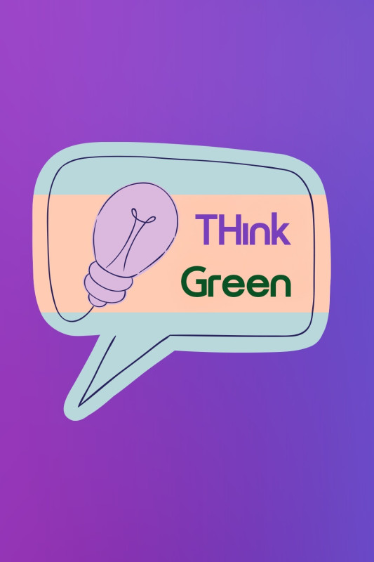 sticker design Think green