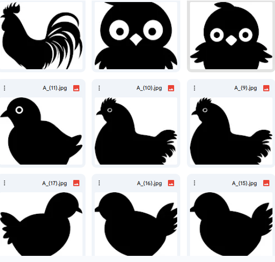 Farm Birds Silhouette Art – Vibrant Vector Illustrations – 21 Designs