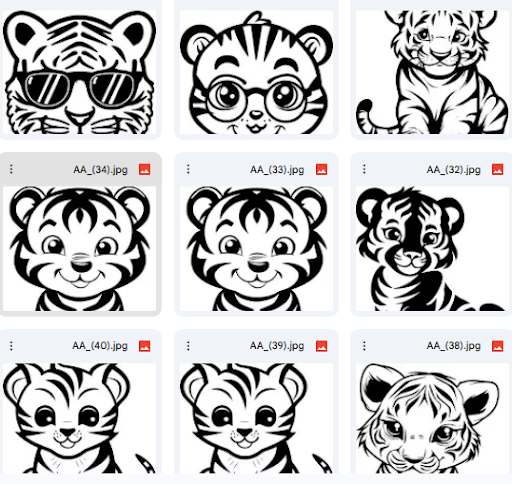 Tiger Cubs Vector Illustrations – Playful & Warm Designs – 18 Designs