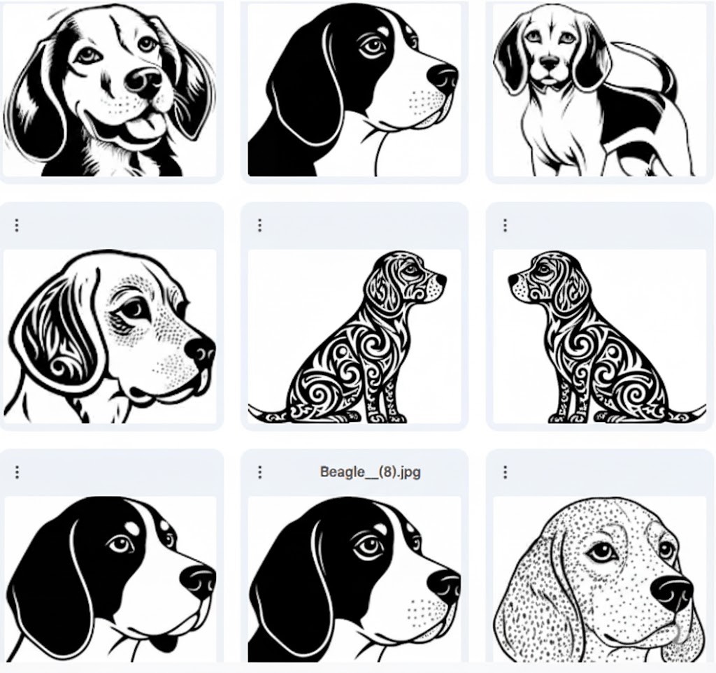 Beagle Magic: Vector Beagle Coloring Designs – 50 Designs