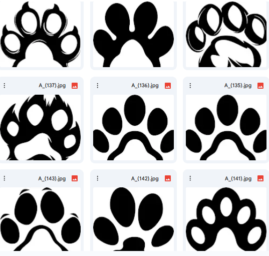 Wild Trails – Kids' Paw Print Vector Illustrations – 20 Designs