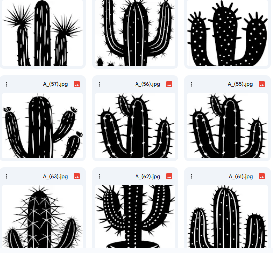 Kids’ Cactus Drawings – Vector – 20 Fun Designs