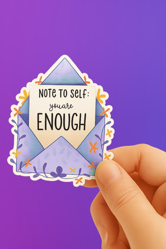 sticker design Note to self : you're enough
