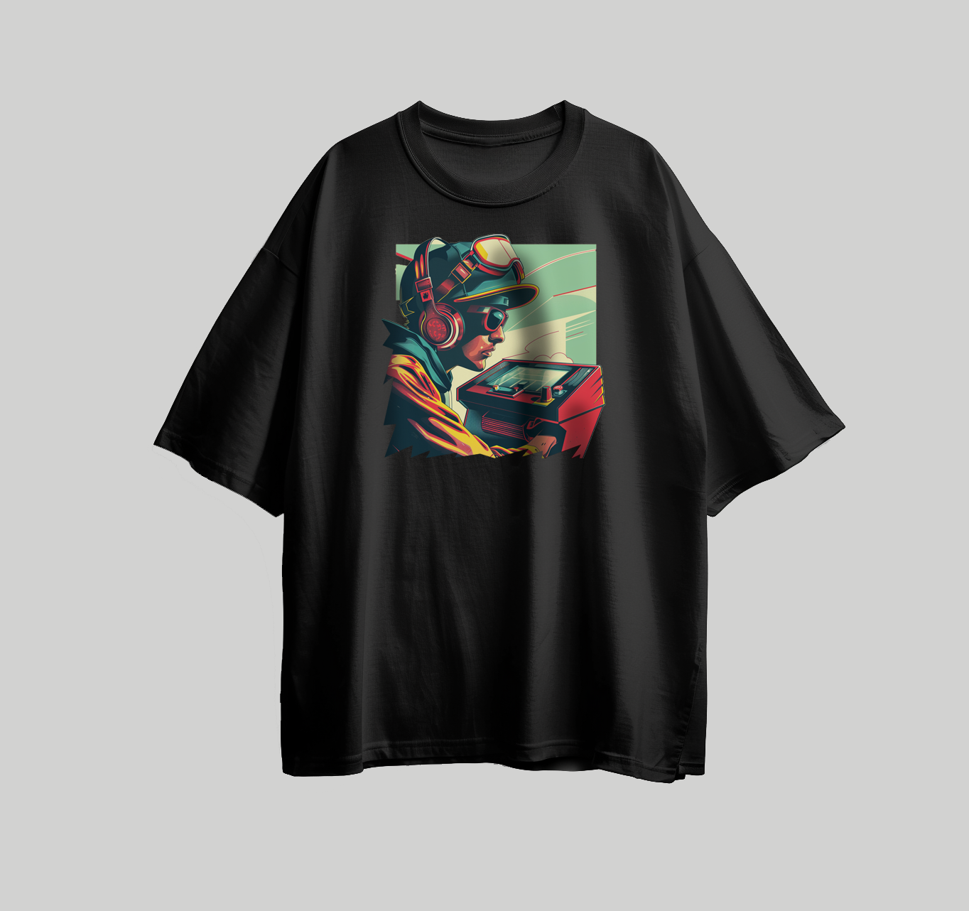 Design for printing on an arcade game T-shirt