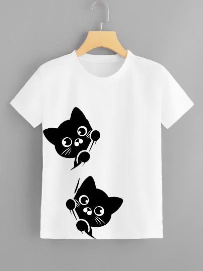 Black Cats Dancing design ready to print
