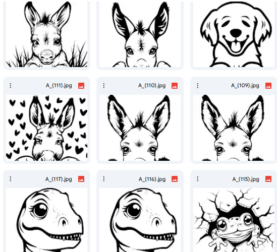 Assorted Animal Drawings – Vector Illustrations for Kids – 25 Designs