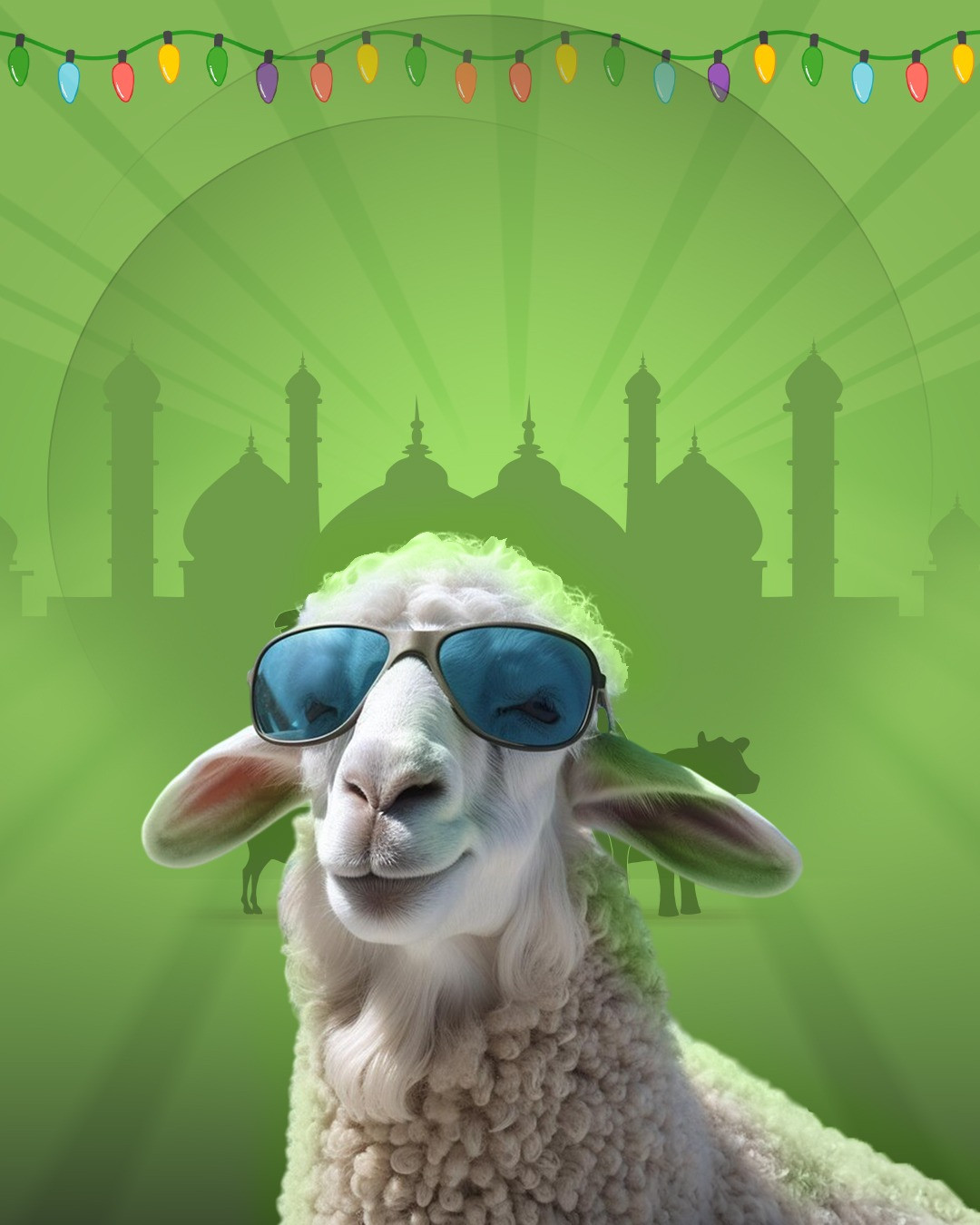 Eid Lamb Design... flowered and our eid is lightening