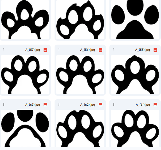 Forest Tracks – Bear Paw Vector Illustrations for Kids – 20 Designs