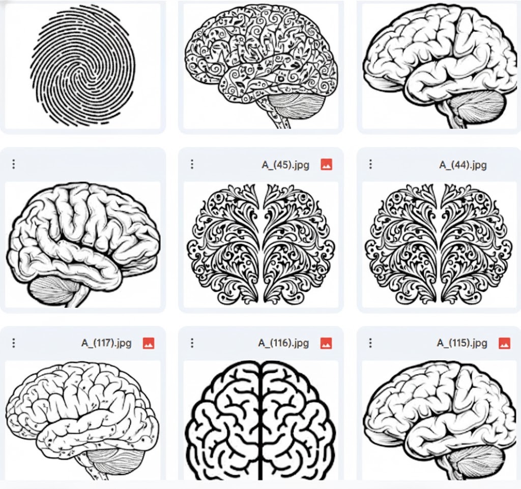 Mind Map: Vector Brain Icons – Blending Art with Science – 15 Designs