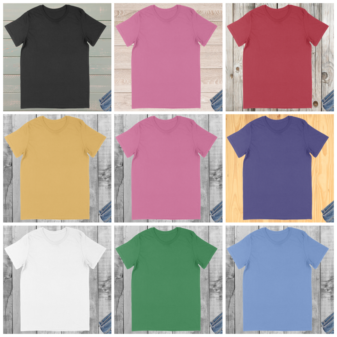 Men’s T-Shirt Mockup Bundle – 70 Flat Lay Color & Background Variations