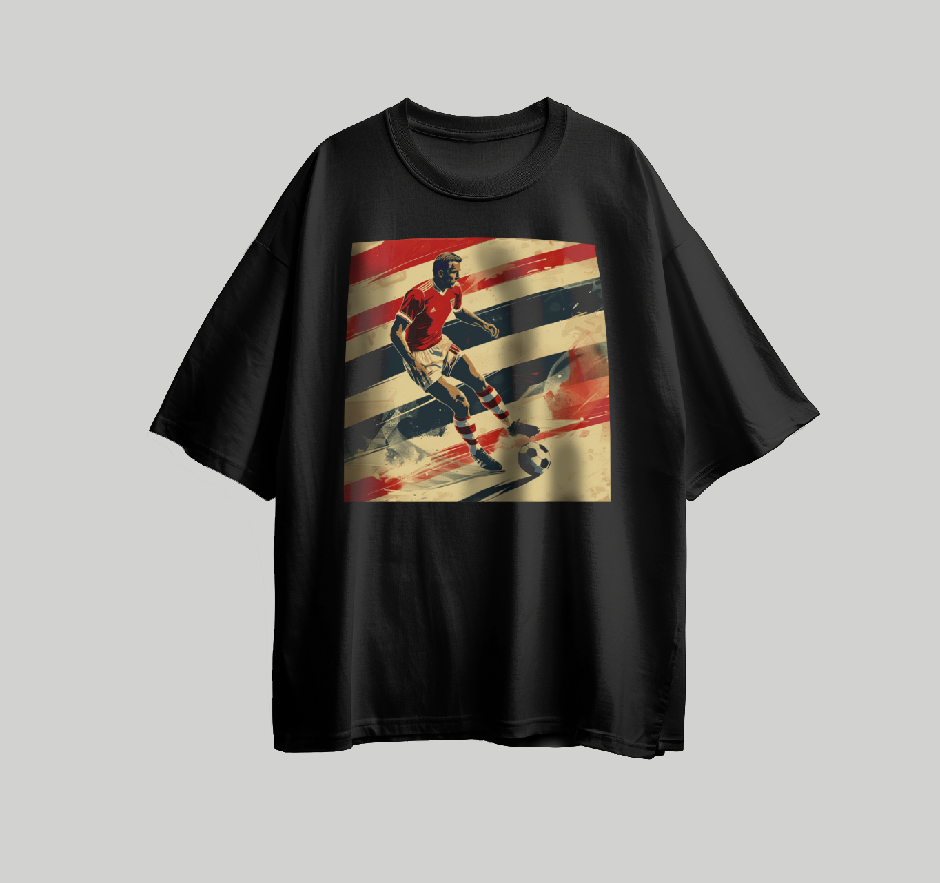 A design for printing on a football t-shirt